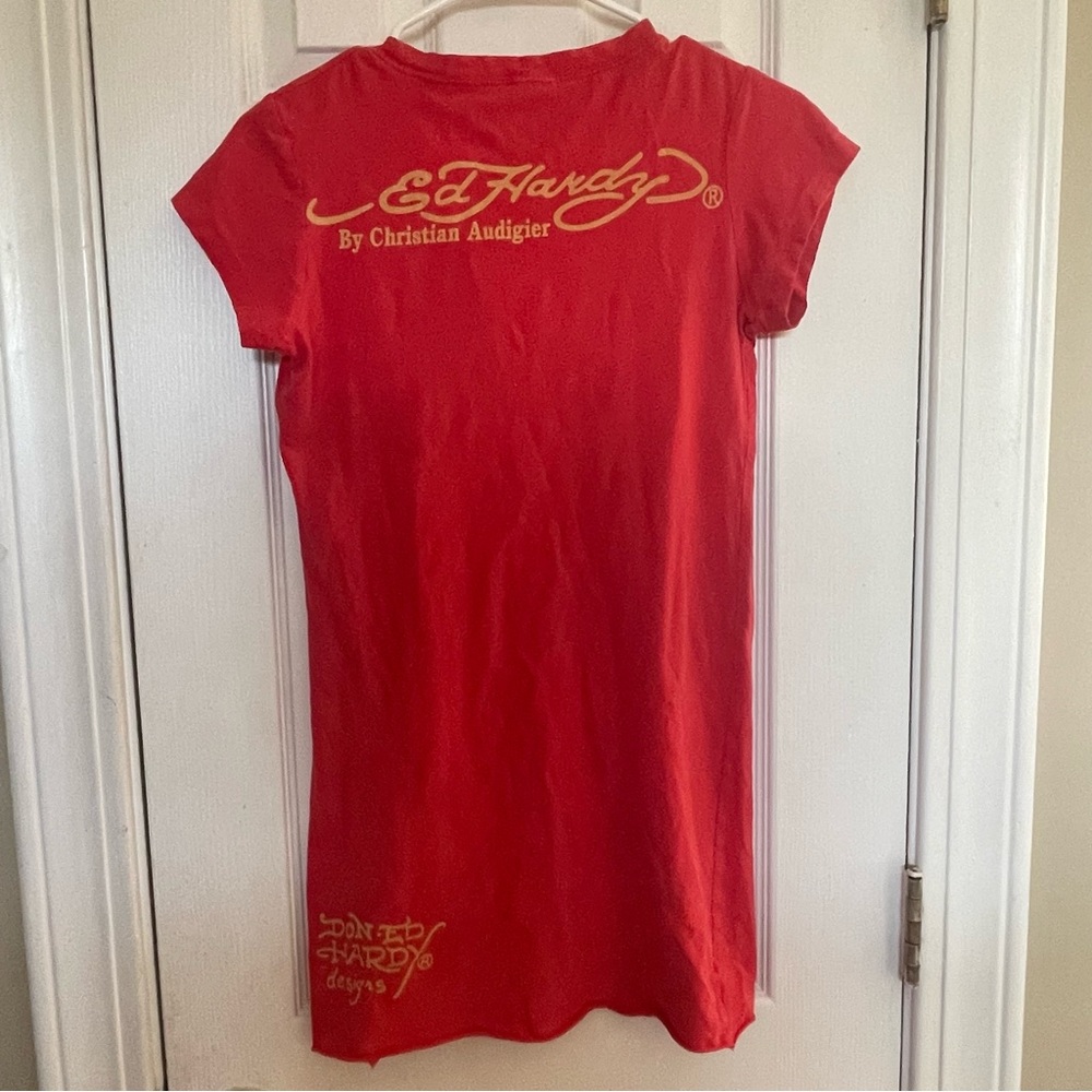 Ed Hardy by Christian Audigier Tiger T-shirt mini dress - Picture 5 of 5